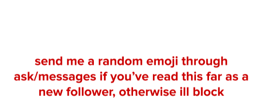 don't interact if you're transphobic, anti shia, or a zionist. send me a random emoji if you've read this far or i'll block you.